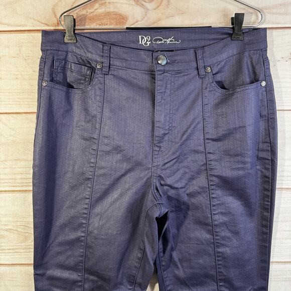 DG2 By Diane Gilman Purple Skinny Jeggings Size 16 - Picture 2 of 5